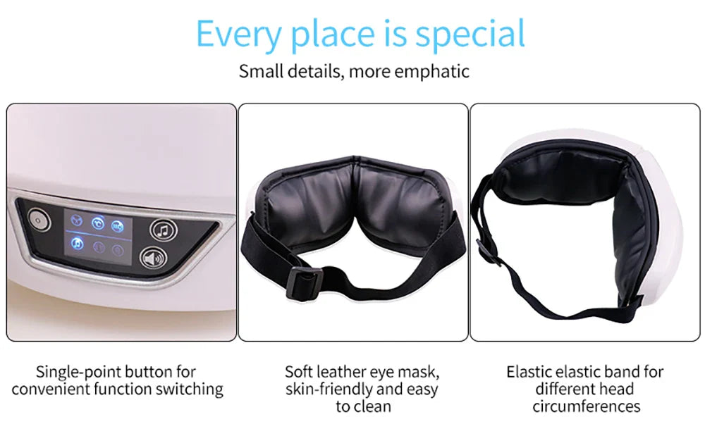 Electric Eye Massager with Heat & Air Compression – Instant Relief for Screen Fatigue
